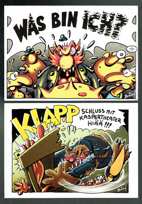 2 x WERNER COMIC AK (von Brösel): WERNER / ACHTERBAHN AG (30)