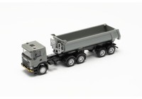 Herpa 316248 | Scania Cg 17 6X6 | Rundmulden-Sattelzug 3Achs/2Achs | Grau 1:87