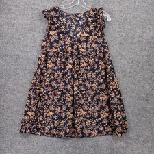 Shein Sundress Womens 6 Black Floral Short Length V-Neck Sleeveless Polyester 