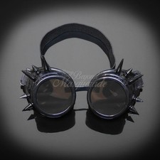 Steampunk Goggles Spike Black Costume Cosplay Halloween Costume Eye Mask Props