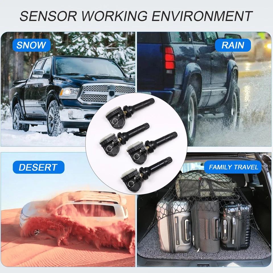 Sensores de presión de neumáticos Tpms F2GT1A189AB 4 un. para Ford F-150 Edge Mustang 2015-19 Foto 4 de 4