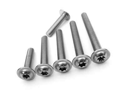 D2D Flachkopfschrauben Mit Flansch M5x40mm - Edelstahl A2 Schrauben Mit Innensechskant