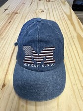 Disney Store Mickey American Flag USA Denim Hat