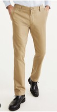 Mens Slim FIT Stretch Chino Trousers Casual Flat Front Flex Classic Pants 36x30