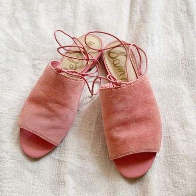 low stacked heel sandals