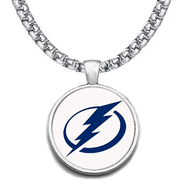 LARGE Tampa Bay Lightning Mens 2PcSet Hockey 24" Necklace With Bracelet D4D30 - Image 3 of 4