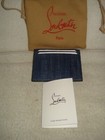 100% AUTHENTIC NEW MEN CHRISTIAN LOUBOUTIN LOUBI DENIM CARD CASE/WALLET/HOLDER  — photo 4
