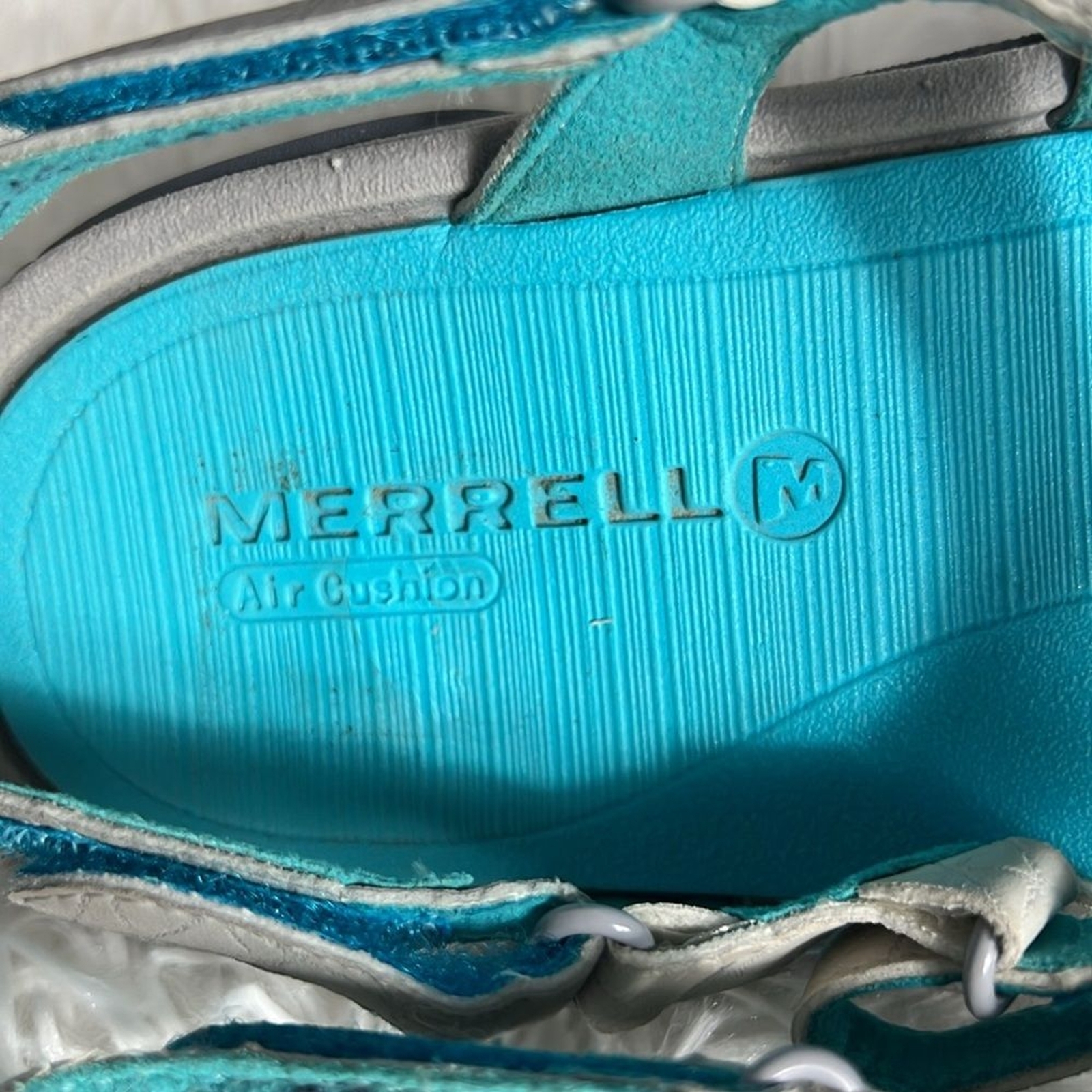 Sandali da esterno Merrell Air Cushion West Grig & Turchese con cinturino 10