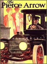 Pierce Arrow Car 1910 Theater Evening Vintage Poster Print Classic Car Art