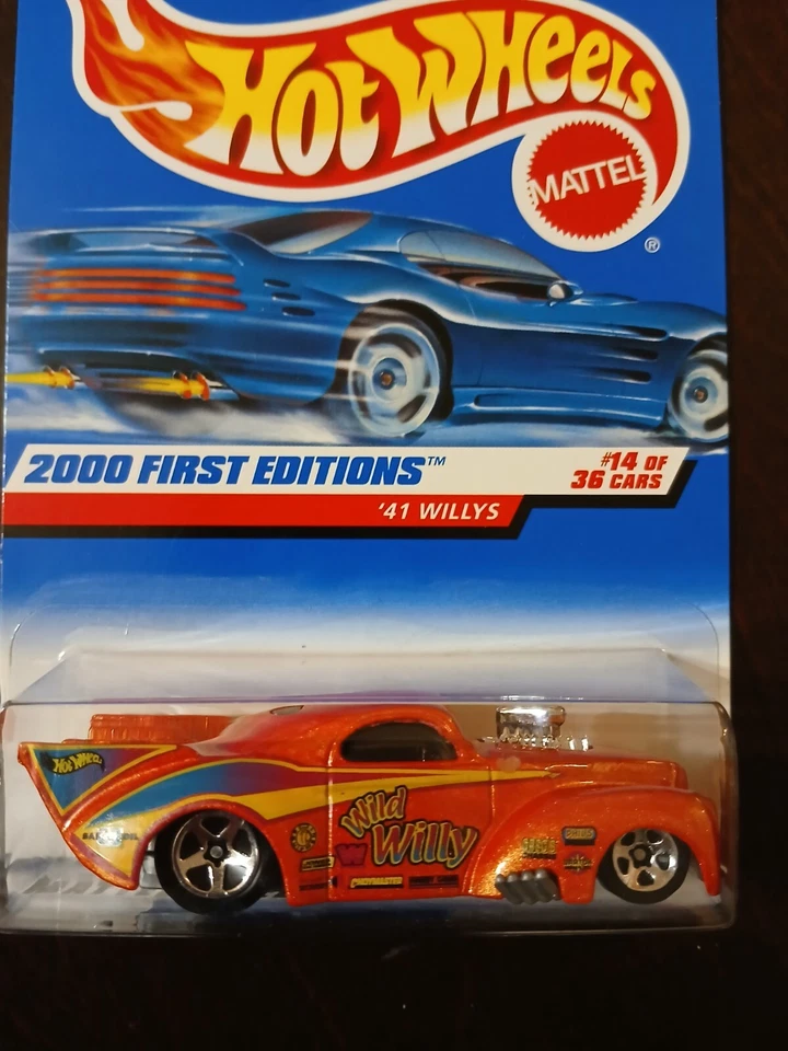 Hot Wheels 2000 First Editions  41 Willys  Wild Willy Drag Car 1/64 New 14/38 - Image 3 of 4