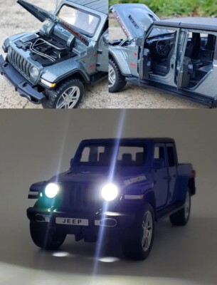 1:32 Jeep Wrangler Gladiator Diecast Pickup Model Cars Off-road Simulation Toy