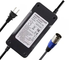 42V charger microphone XLR for 36V Lithium Li-ion battery