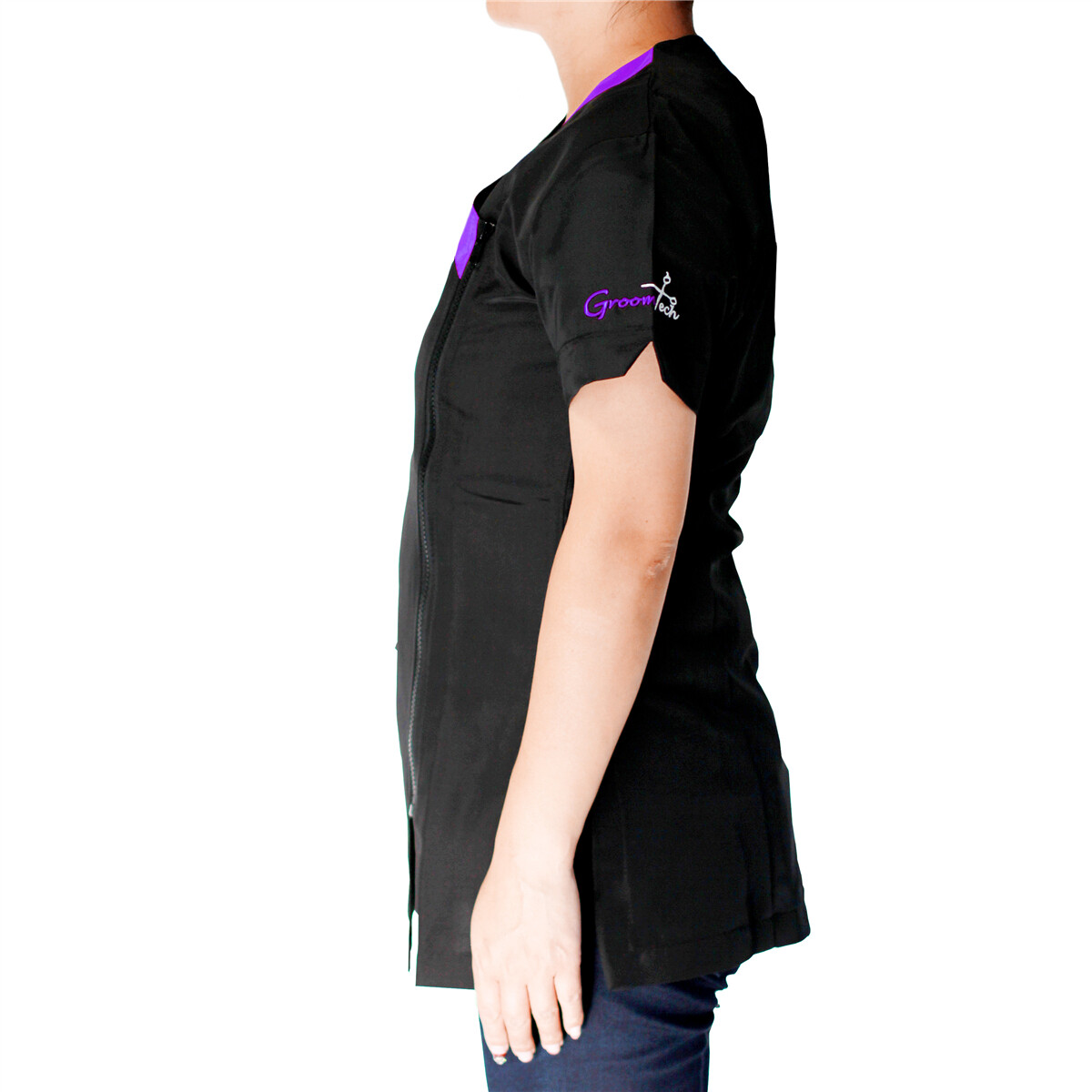 Groomtech Latina Grooming Tunic Purple Trim Dog Pet Grooming eBay