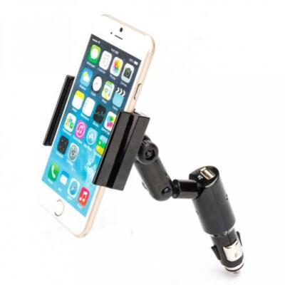 cigarette lighter cell phone mount CAR MOUNT CHARGER DC LIGHTER SOCKET PHONE HOLDER w USB PORT SWIVEL DOCK  CRADLE