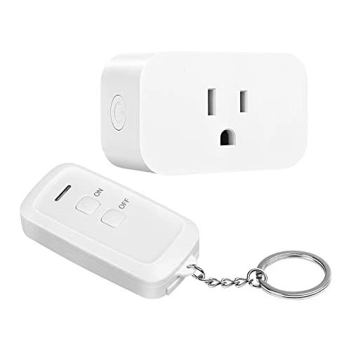 Indoor Remote Control Outlet, Wireless Remote Light Switch, No White