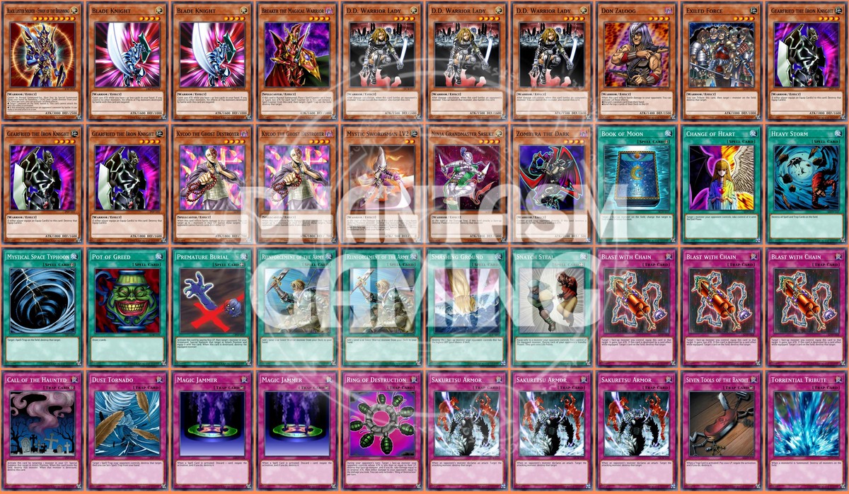 yugioh gearfried deck Gearfried Deck Iron Knight Snatch Steal Blade D.D. Warrior Lady Yugioh