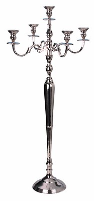 Kerzenständer 5-armig Kerzenleuchter 122cm silber Kandelaber