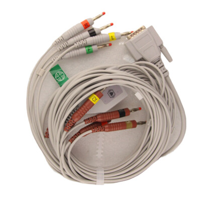 For EDAN SE-12 Express 1201 1200 SE-1 Leadwire 15 pin  /EKG 10 Leadwire Cable #A