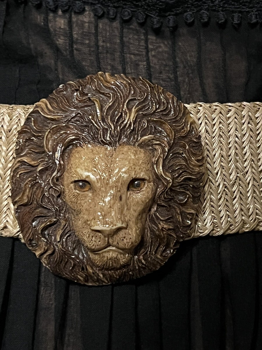 Gorgeous Lion Lionhead Vintage 80s Charmant Belt Beverly  display picture 3