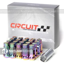 Circuit CP50 Extended Closed End Lug Nuts 12x1.5 Neo-Chrome Fits Kia Hyundai