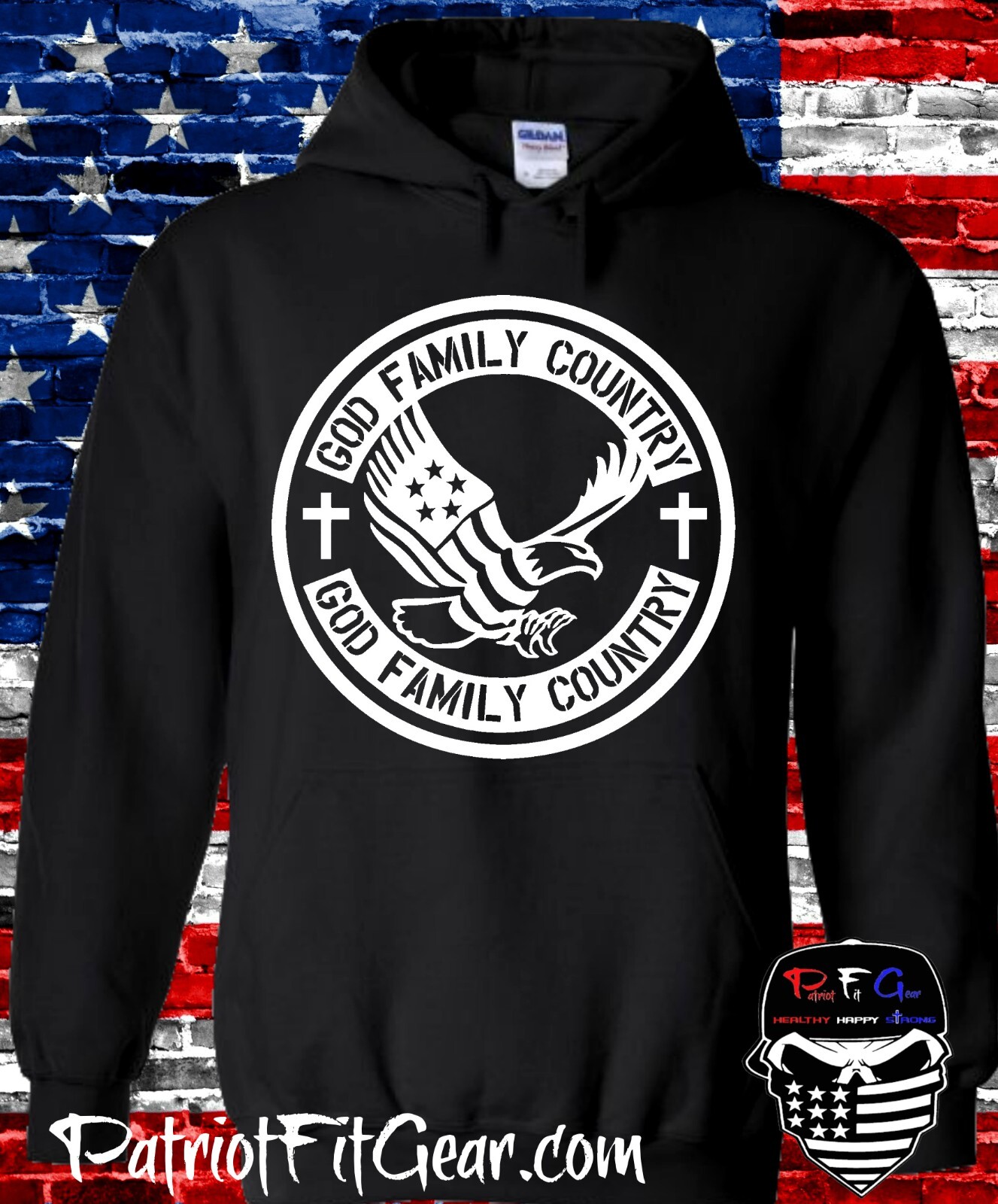 Hoodie,God Family Country,Faith Family Freedom,Eagle,In God We Trust,1A,t-shirt-image