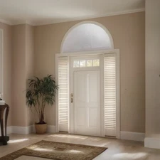 Half Circle Cellular Shades No Drill Honeycomb Cover Radius36"Diameter72" White