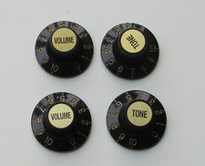 Black W/ Gold Witch Hat Knobs Guitar Knobs fo...