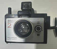 Vintage 1970s Polaroid Square Shooter 2 Black Instant Land Camera Untested