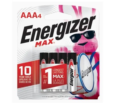 Energizer MAX (4 pack) AAA Alkaline Batteries #E92BP-4