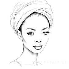 Minimalist Portraits Graceful Female Portrait Canvas Wall Art Picture