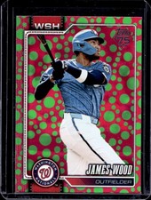 2026 Topps James Wood Holiday Polka Dots Green/Pink #349 Nationals