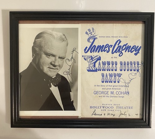 James Cagney Autographs on YANKEE DOODLE DANDY Playbill And Photo ...
