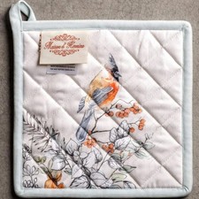 Maison d'Hermine POT HOLDERS SET 100% COTTON HEAT RESISTANT POTHOLDERS 8" x 8"