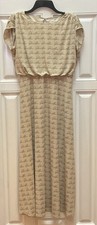 Calvin Klein Signature Camel/Beige Logo Women's Maxi Dress Size 8