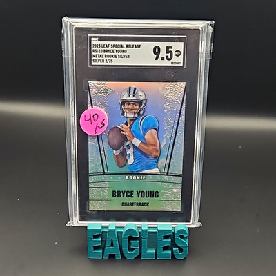 Leaf 2023 Special Release Bryce Young Metal Rookie Silver RS-10 2/25 SGC 9.5