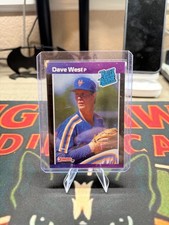1989 Donruss Dave West RC #41 Rated Rookie Baseball Card. rookie card picture