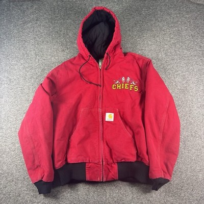 Vintage Carhartt Jacket J140 Red Large Kansas City Chiefs