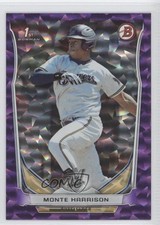 2014 Bowman Draft Purple Ice 2/99 Monte Harrison #DP48 0wl9