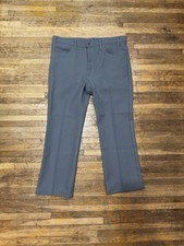Vintage USA Made 11/1994 Levi's 40 X 34 Straight Gray Polyester Dress Pants
