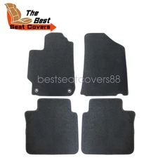 Floor Mats Carpet Front & Rear For 2012 2013 2014 2015 Toyota Camry Velour Black