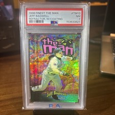 1998 Topps Finest the Man Jeff Bagwell #TM13 Refractor /75 W/Coating PSA 7