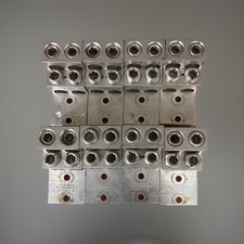 8 used ILSCO D3710 Lug 4 Wire PB4-600 600MCM- 2 Stepped Four Barrel BK 11  8 