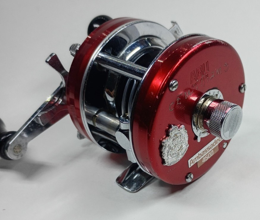 ABU Ambassadeur 4500 High Speed Vintage Red Casting Fishing Reel s