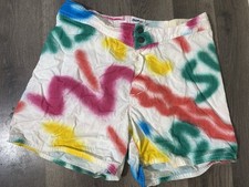 Rare Vintage 80s 90s Retro Pattern Shorts Tie Dye Size 30 Paper Tag