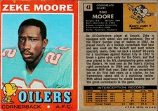 1971 Topps Football Card #43 Zeke Moore