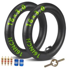 2Pcs 16x3.0 Bikes Inner Tube with Bent Valve Stem 2 Pcs 16x3.0 Bike Inner Tube