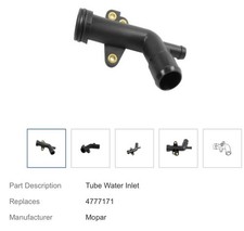 Tubo de entrada de agua genuino Mopar 4777171AB 95-05 Dodge Stratus neón