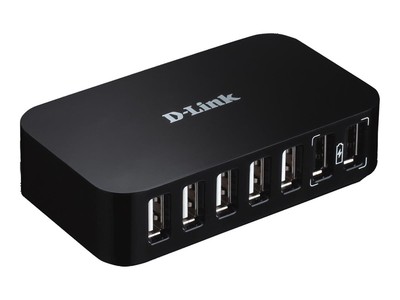 D-Link DUB-H7 USB 2.0 Type-B USB 2.0 480Mbps Black FCC CE C-Tick DUB-H7/E
