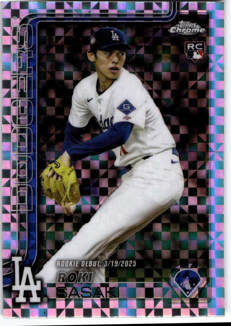 2025 Topps Chrome Update #USC73 Roki Sasaki X-Fractors