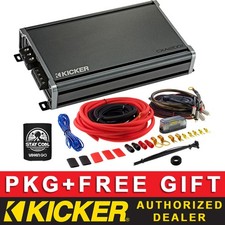 KICKER CXA1200.1 CAR AUDIO SUBWOOFER CLASS D 1CH/MONO AMPLIFIER  4AWG AMP KIT